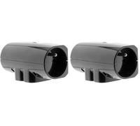 Zenitech Quadriplite: 2x 16 2x 6A latérale Glass Noir TV écran plats (Lot de 2)