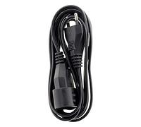 Zenitech Rallonge 3 m H03VVH2-F 2 x 0,75 mm² 6 A - Noire | Câblage et alimentation - extension 3 m, H03VVH2-F 2 x 0,75 mm² 6 A, noire, Type C : prise européenne, 2 broches sans terre