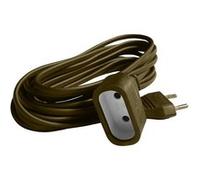 Zenitech - Prolongateur Électrique 6A HO3VVH2F 2x0.75 mm² - Dore - Prise sans Terre avec Sécurité Enfant - Cordon 5 m - Normes NF - Idéal pour Usage Intérieur