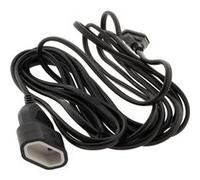 Zenitech Rallonge électrique, 5 m, Noir, H05VV-F | Câble H05VV-F 2 x 1 mm², longueur 5 m, coloris noir, Type F : prise Schuko européenne