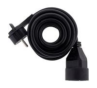 Zenitech Rallonge électrique 16 A 2P+T HO5VV-F 3G1,5 mm² - Noir - 3 m - avec prise extensible