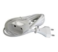 Zenitech Rallonge électrique HO3VVH2F 3 m 2x0,75 mm² 6A Blanc