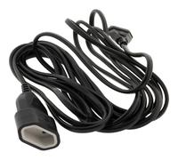 Zenitech Rallonge électrique, 5 m, Noir, H05VV-F | Câble H05VV-F 2 x 1 mm², longueur 5 m, coloris noir, Type F : prise Schuko européenne