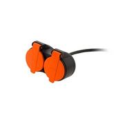 Zenitech - Rallonge étanche 2 prises avec clapet orange 2P+T H07RN-F 3x1,5mm² 25m
