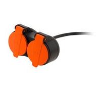 Zenitech - Rallonge étanche 2 prises avec clapet orange 2P+T H07RN-F 3x1,5mm² 25m