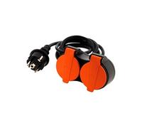 Zenitech - Rallonge étanche 2 prises avec clapet orange 2P+T H07RN-F 3x1,5mm² 5m