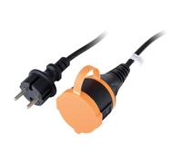 Zenitech - Multiprise A Clapet 25m H05vv-F 2x1.5 Noir-Orange