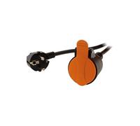 Zenitech - Rallonge étanche 2P+T H07RN-F 3x1,5mm² 10m avec Clip de Fixation - Orange