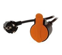 Zenitech - Rallonge étanche 2P+T H07RN-F 3x1,5mm² 5m avec Clip de Fixation - Orange