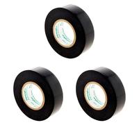 Zenitech Rouleau adhésif 19mm x 20m Noir (Lot de 3)