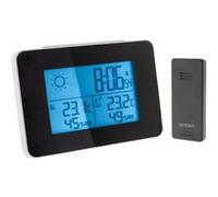 Station météo N&B prévisions à 24h avec capteur sans fil Noir - Zenitech