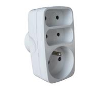 Zenitech Multiprise Triplite 2x2P 6A + 1x2P+T 16A – Blanc