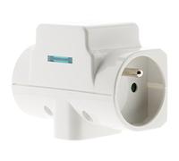 Zenitech Parafoudre Triplite 2x16A 2P+T + 1x6A 2P - Blanc