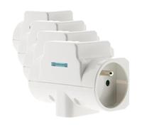 Zenitech - Triplite parafoudre 2x16A 2P+T + 1x6A 2P - Blanc (Lot de 4)