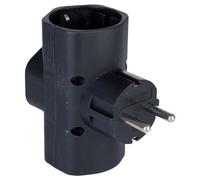 Zenitech Multiprise Murale Triplite 3 Prises 16A Schuko sans Câble Noir | Sans Câble, Branchement Direct sur Prise Murale, Format Compact, Conforme CE, Noir, Raccordement Rapide, Installation Simple