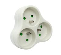 ZENITECH Triplite triangulaire 16A blanc
