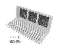 ZenithAir RV Ventilateur d'extraction 480 x 185 mm Ventilateur de sortie d'entrée d'air à faible bruit avec grille de déflexion de pluie et filet filtrant intégré Ventilateur de