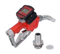 ZenithAur Buse de ravitaillement automatique, buse de compteur de carburant numérique en alliage d'aluminium 10-60 L/min avec port BSP de 1 pouce et affichage à 3 chiffres pour
