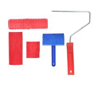 ZenithAur Ensemble d'outils de granulation du bois avec poignée confortable pour décoration murale, crée un motif de texture réaliste, 5 pièces, outil de granulation en caoutchouc