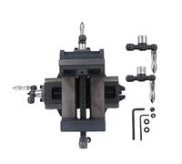ZenithAur Étau à presse à glissière croisée de 4 pouces avec ouverture de mâchoire de 100 mm, corps en acier moulé et précision de 0,1 mm pour perceuses et fraiseuses industrielles