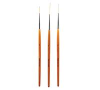 ZenithAur Fine Details Lot de 3 pinceaux à ongles pour manucure en salon et à domicile, un stylo à dessin pour nail art avec pointes de 15 mm, 20 mm, 25 mm pour rayures