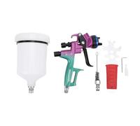 ZenithAur Kit Pistolet pulvérisateur HVLP avec buse de 1,3 mm et Tasse de 600 ML, pulvérisateur de Peinture pneumatique Professionnel avec entrée d'air G1/4 pour Automobile,
