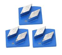 ZenithAur Lot de 3 patins de meulage diamantés 30 avec 2 dents en losange, bloc de meulage en queue d'aronde pour coupe agressive sur sols en béton