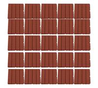 ZenithAur Lot de 30 dalles de terrasse emboîtables avec design facile à assembler pour terrasses/jardins extérieurs, surface stable avec drainage, dalles de terrasse en plastique (Brun)