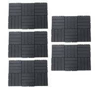 ZenithAur Lot de 30 Dalles de terrasse emboîtables avec Installation Facile à Clipser pour terrasse et Balcon, Surface antidérapante, carrelage de Sol, Plastique PP 30,5 x 30,5 cm