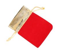 ZenithAur Lot de 50 pochettes à cordon en velours noir 7 x 9 cm (Rouge 7 * 9cm)