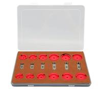 ZenithAur Outil de presse pour boîtier de montre Kit de 18 pièces avec 12 matrices et 6 ouvre-portes Construction en acier inoxydable/POM pour sélections Double Eagle pour la (Rouge)