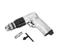 ZenithAur Perceuse pneumatique réversible 3/8", perceuse pneumatique à engrenages 1800 tr/min avec consommation d'air de 4 CFM et broche 3/8-24 pour les tâches de perçage
