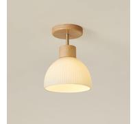 ZenithBeam Mini Plafonnier, Bois et verre Suspension Luminaire Ferme Simple Lampe E27 Luminaires IntéRieur Lampe DéCorer Lustre Rustique Abat-Jour Pour Chambre, Café EntréE, Vestiaire, D'Enfant