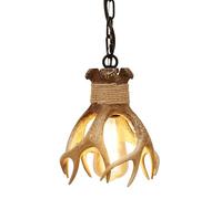 ZenithBeam Mini suspension en bois de cerf Luminaire suspendu de ferme pour îlot de cuisine Salle à manger Évier Salle de bain Restaurant Lumière Petite suspension en bois de cerf