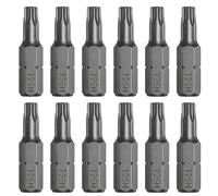 ZenithCove 12 Pièces Embouts T25 Bit, 25mm Embouts Torx T25 1/4" Acier S2 | Embout Vissage Taille TX25 Haute Résistance Entraînement Hexagonal 1/4" Magnétiques pour Visseuses Sans Fil et Perceuses