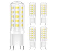 ZenithCove 5PCS Ampoules LED G9 3,5W, 400LM Blanc Froid 6500K Non-Dimmable | Equivalent 40W 360° 220-240V Économie D’énergie Sans Scintillement Base Céramique pour Salon Cuisine Chambre Lustre Applique