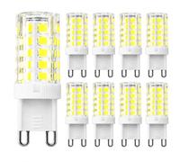 ZenithCove Lot de 8 Ampoule G9 LED 5W, Blanc 6000K 250LM Équivalent 25W-30W Halogène Non Dimmable Sans Scintillement Économie d'énergie pour Lustre et Applique AC 220-240V