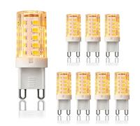 ZenithCove Lot de 8 Ampoule G9 LED 5W, Blanc Chaud 3000K 250LM Équivalent 25W-30W Halogène Non Dimmable Sans Scintillement Économie d'énergie pour Lustre et Applique AC 220-240V
