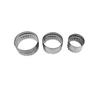 Zenker 11624 Set de 3 emporte-pièces ronds et cannelés, emporte-pièce pâtisserie, emporte-pièces ronds, Acier inoxydable, 5 à 7,6 cm