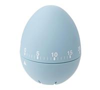 Zenker Minuteur mécanique de cuisine 41894 en forme d'œuf – plastique bleu 6 x 7,5 cm