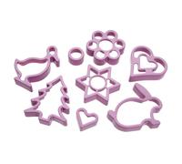 Zenker 42927 Set d'emporte-pièces pour biscuits Linzer, emporte-pièces à sablés, emporte-pièce, Plastique, Rose, 6 x 7 cm
