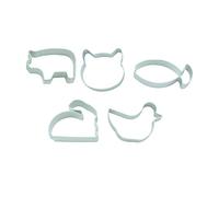 Zenker 42991 Ensemble de 5 emporte-pièces Animaux, emporte-pièces pâtisserie, emporte-pièce sablés, emporte-pièce, Aluminium, Gris, 6 x 6 cm