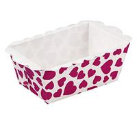 Zenker 43422 Lot de 8 Mini moules Coeur 9 x 5 x 3,5 cm en Blanc/Rouge, Carton, 9 x 5 x 3,5 cm, 8 unités