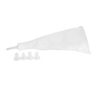 Zenker Poche à douille 44730 – réutilisable avec 5 embouts, plastique blanc 28 x 14 cm