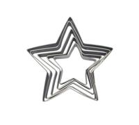 Zenker Emporte-pièces 44813 – Set de 5 étoiles en acier inoxydable 6–12 cm argent