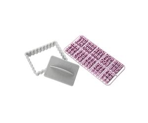 Zenker 44827 emporte pièce personnalisé biscuit et tampon lettre alphabet, petit beurre, kit de pâtisserie, Plastique, 8,5 x 6,3 cm, Rose 5