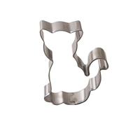 Zenker 44857 Emporte-pièce à pâtisserie en forme de chat, emporte-pièce animaux, emporte-pièce, Acier inoxydable, Argent, 6,5 x 4,5 x 2 cm