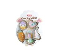 Zenker 44875 Set de 5 emporte-pièces Pâques, lot multiformes, sablé, Biscuit, INOX, 7,9 x 2,5 cm, Gris