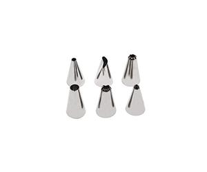 Zenker 44895 Lots de 6 douilles à pâtisserie en acier inoxydable, petit format, décoration gâteaux et cupcakes, pour poche à douilles, Acier inoxydable, Diamètre 1,8 cm, Hauteur 3 cm
