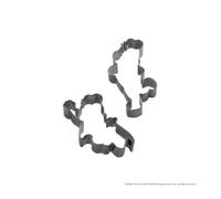 Zenker 46512 Lot de 2 emporte-pièces en inox ourson de HARIBO, emporte pièce, ustensile à pâtisserie, emporte pièce pâtisserie, emporte pièce biscuit, Acier inoxydable, 12,1 x 7,3 cm / 10,2 x 10 cm